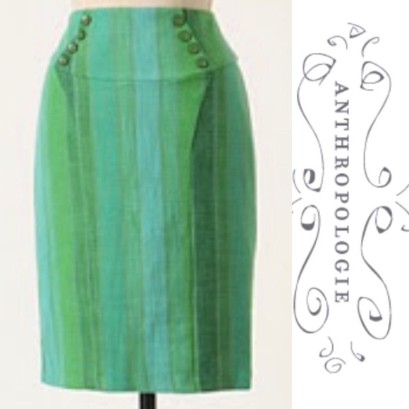 Anthropologie Dresses & Skirts - Anthro Eva Franco green plaid pencil skirt